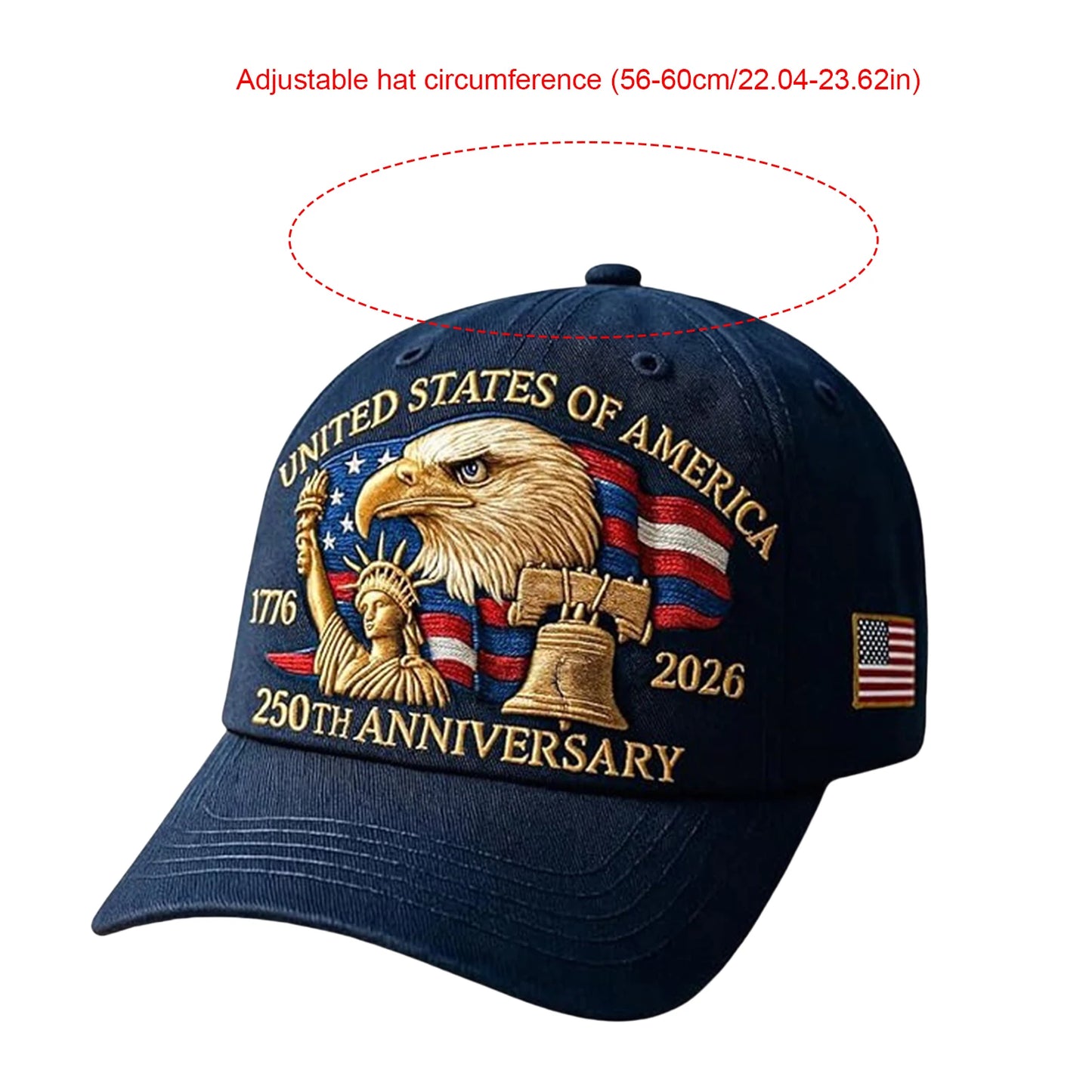 USA 250th Anniversary Cap Patriotic Baseball Cap US 250th Anniversary Tribute Hat Trucker Hat for Men and Women