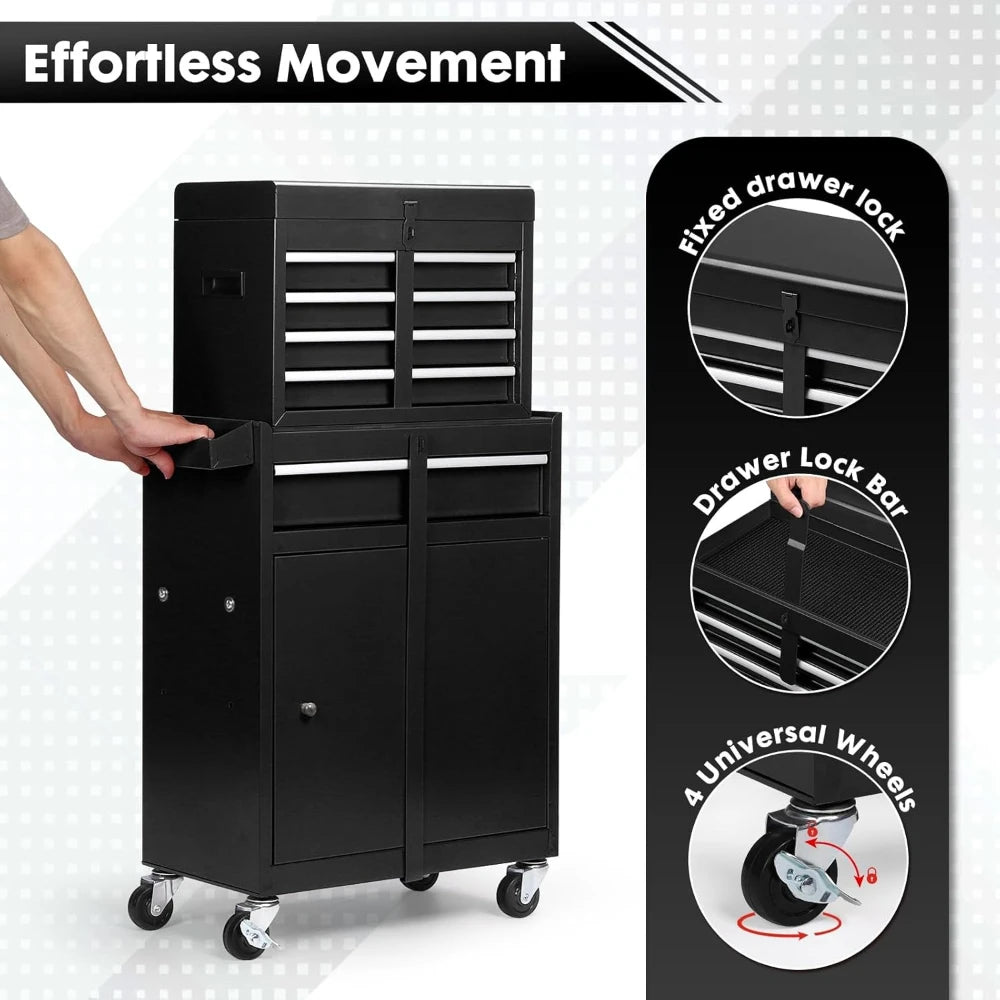 5-Drawer Rolling Tool Chest with Wheels,