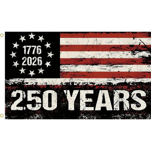250 Years America Flag, 3x5 Ft, USA 250th Anniversary Patriotic Design, 1776-2026 Birthday Banner Tapestry