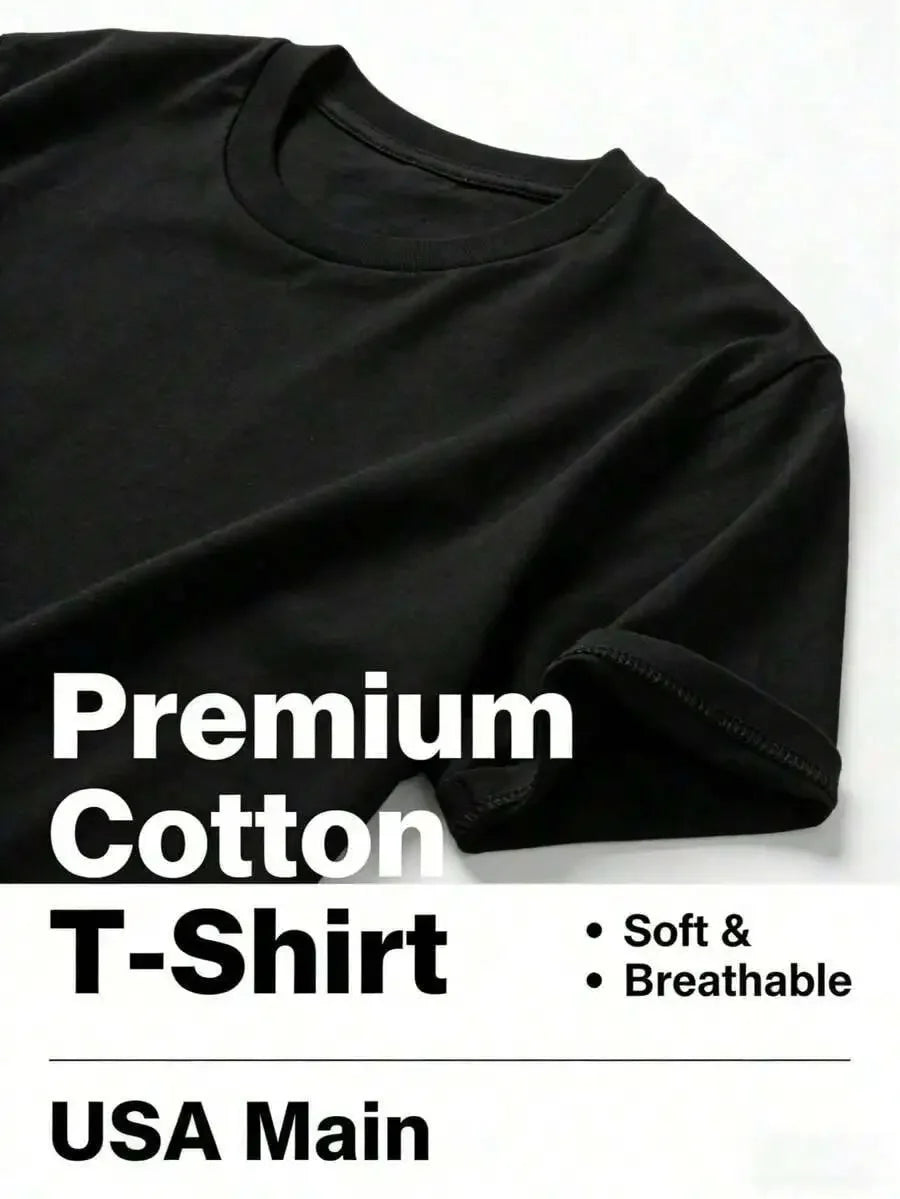 Premium Cotton Crew Neck Tee Soft And Breathable Made In USA