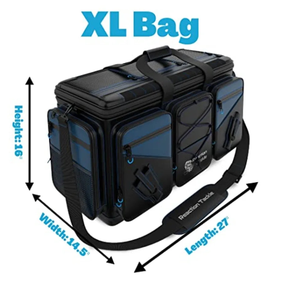 Fishing Tackle Bag Salt Water Resistant Fishing Bag, 1000D PVC Waterproof Material, Tackle Box Organizer with Dividers for 3600