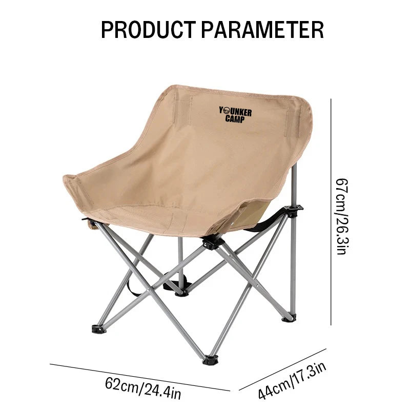 Outdoor Folding Moon Chair Portable Chair Camping Chair Picnic Gear Fishing