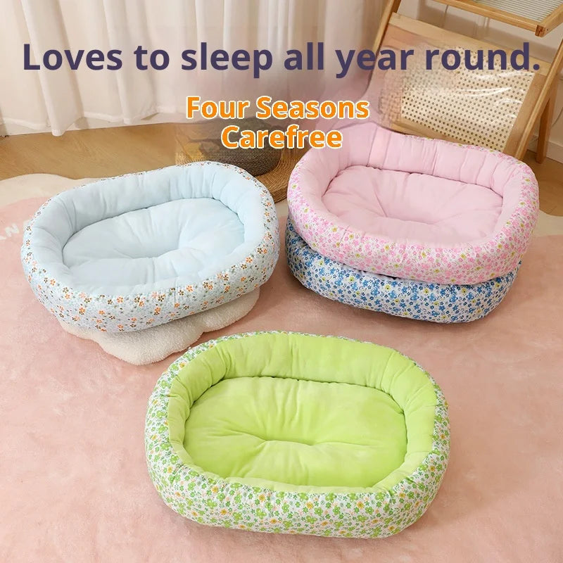 Deep Nap Dog Bed, Plush Sofa for Small Dogs, Donut Cuddler with Removable Cover, Warm Winter Cat Bed for Indoor Pets, Washable