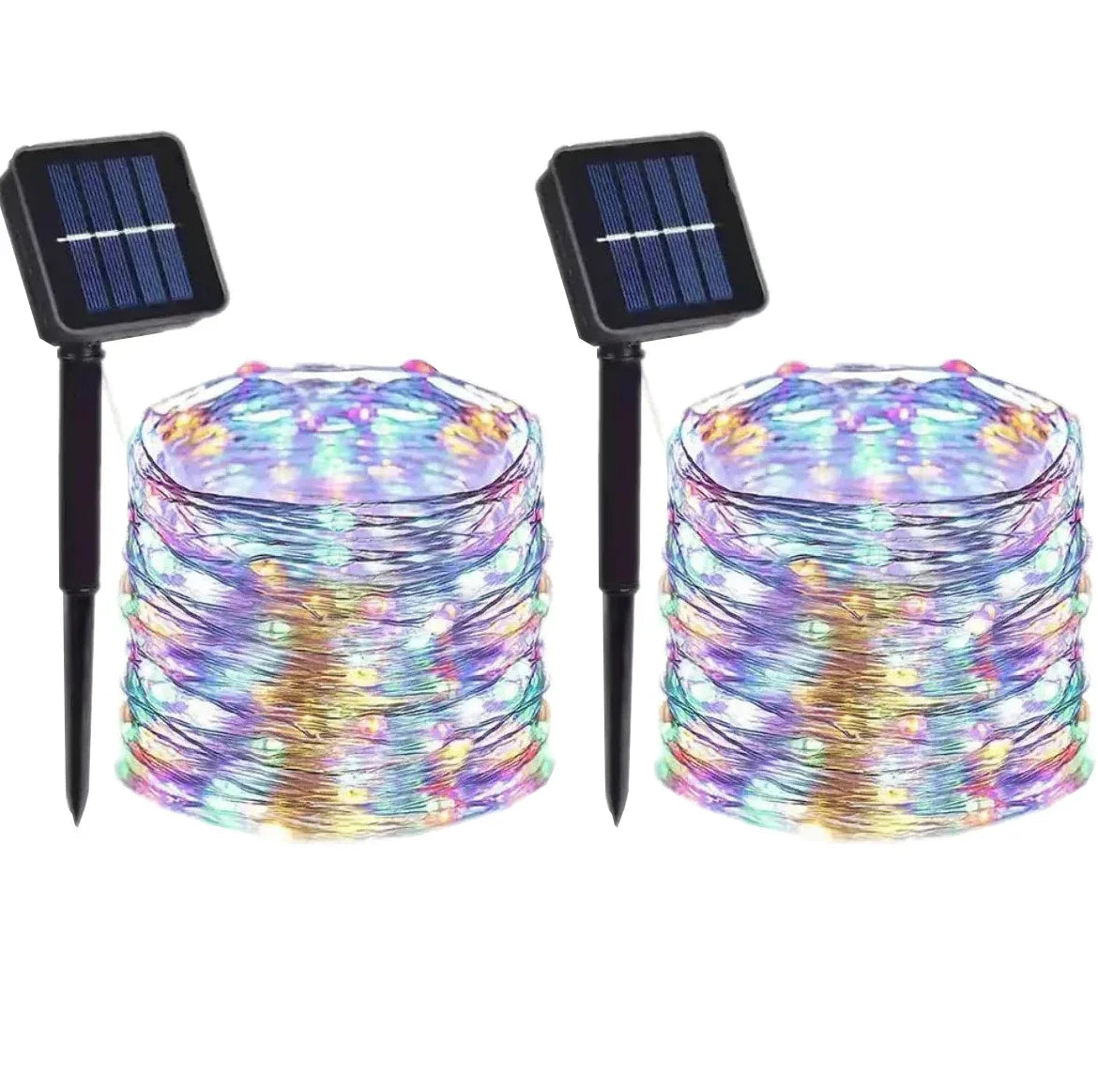 1 2 3 4 5Packs Solar Led Fairy Light Outdoor Christmas Lights 8Modes Copper Wire Lights Waterproof Garden Tree Patio Decor